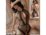 Vゾーン＆穴開き ランジェリー（黒）