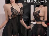 背中開きシースルー蝶結び