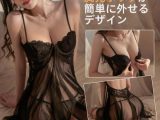 バストスリップドレス黒