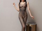 全身を彩るアート！レース柄フィッシュネット・オープンクロッチ・ボディストッキング 超セクシー誘惑タイツ コスプレ 撮影 F640