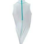 Hi neck high leg Swimsuit （K-0303 KW）（1X， Polar Halo）